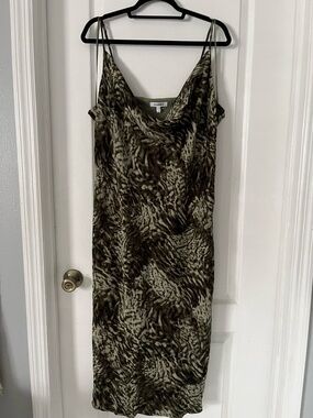 good american shine rib midi dress Good American Shine Rib Funnel Tuck Midi Dress
